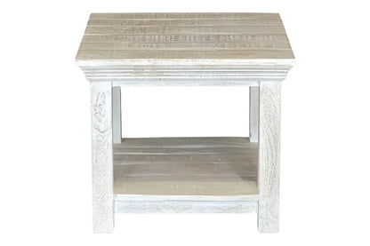 Java Side Table - White Wash