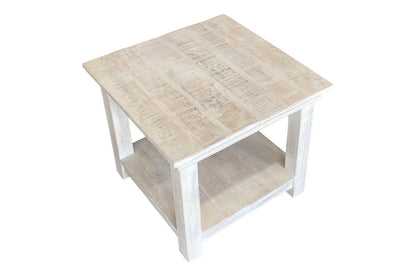 Java Side Table - White Wash