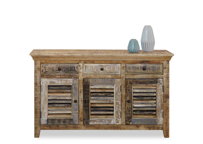 Java Buffet Unit - Rustic Mango Worn Paint