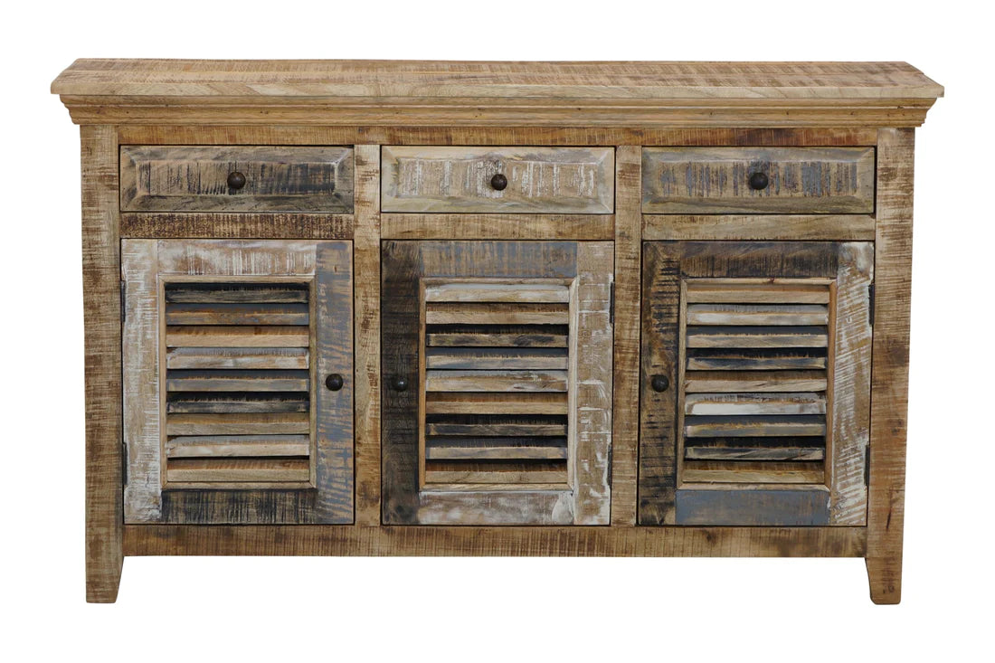 Java Buffet Unit - Rustic Mango Worn Paint