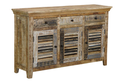 Java Buffet Unit - Rustic Mango Worn Paint