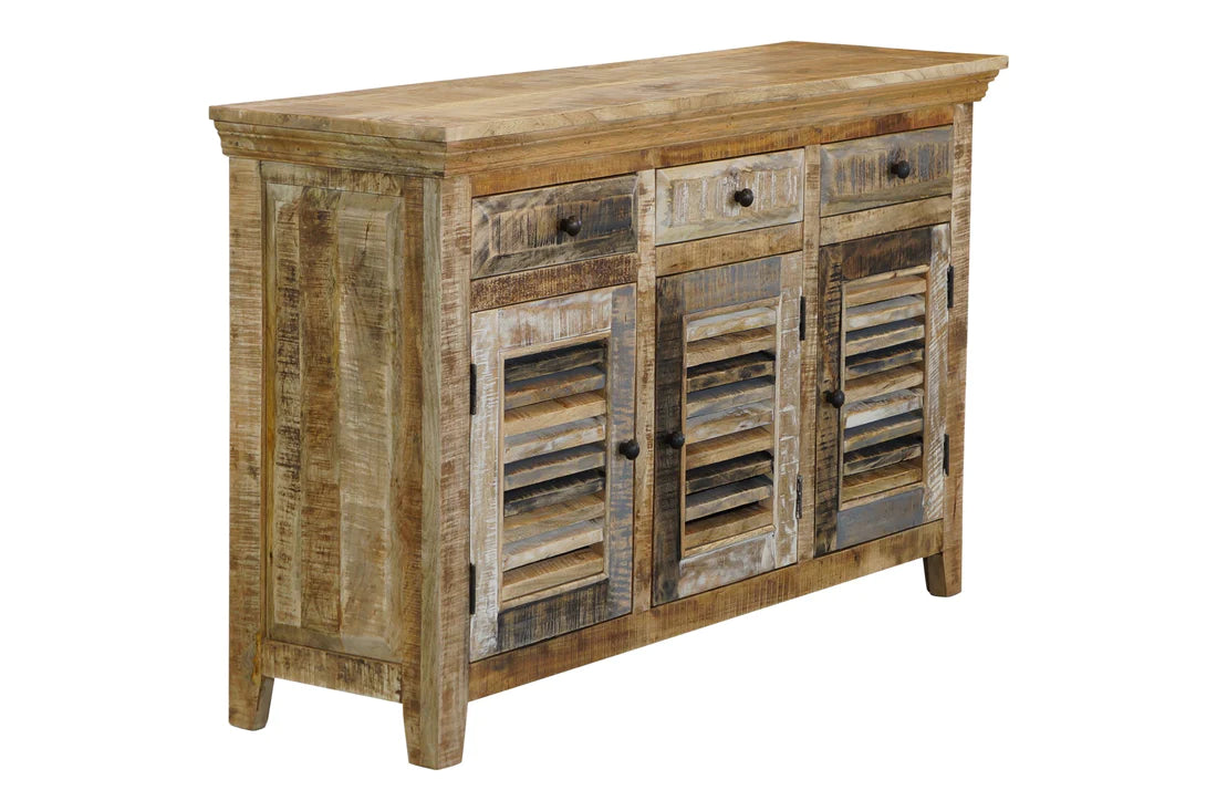 Java Buffet Unit - Rustic Mango Worn Paint