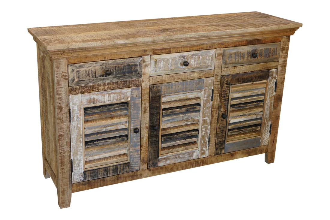 Java Buffet Unit - Rustic Mango Worn Paint