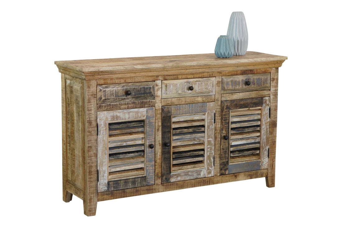 Java Buffet Unit - Rustic Mango Worn Paint