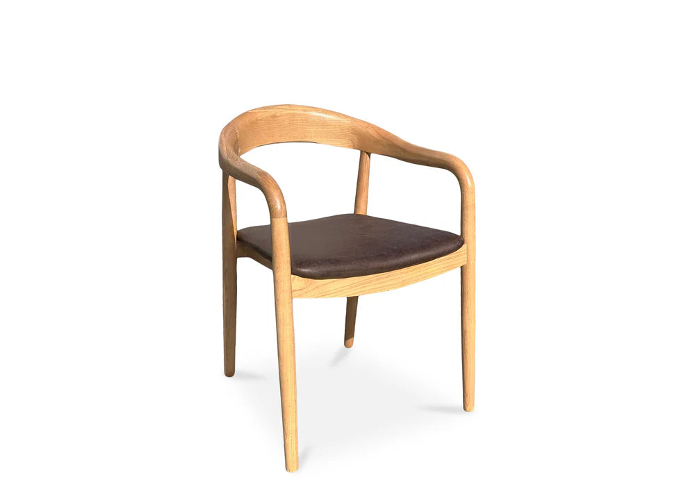 Kyoto Dining Chair - Blonde Oak & Chocolate