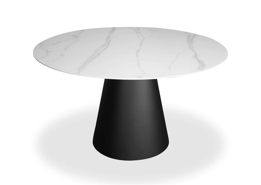 Manhattan Round Dining Table - Stone - 1350