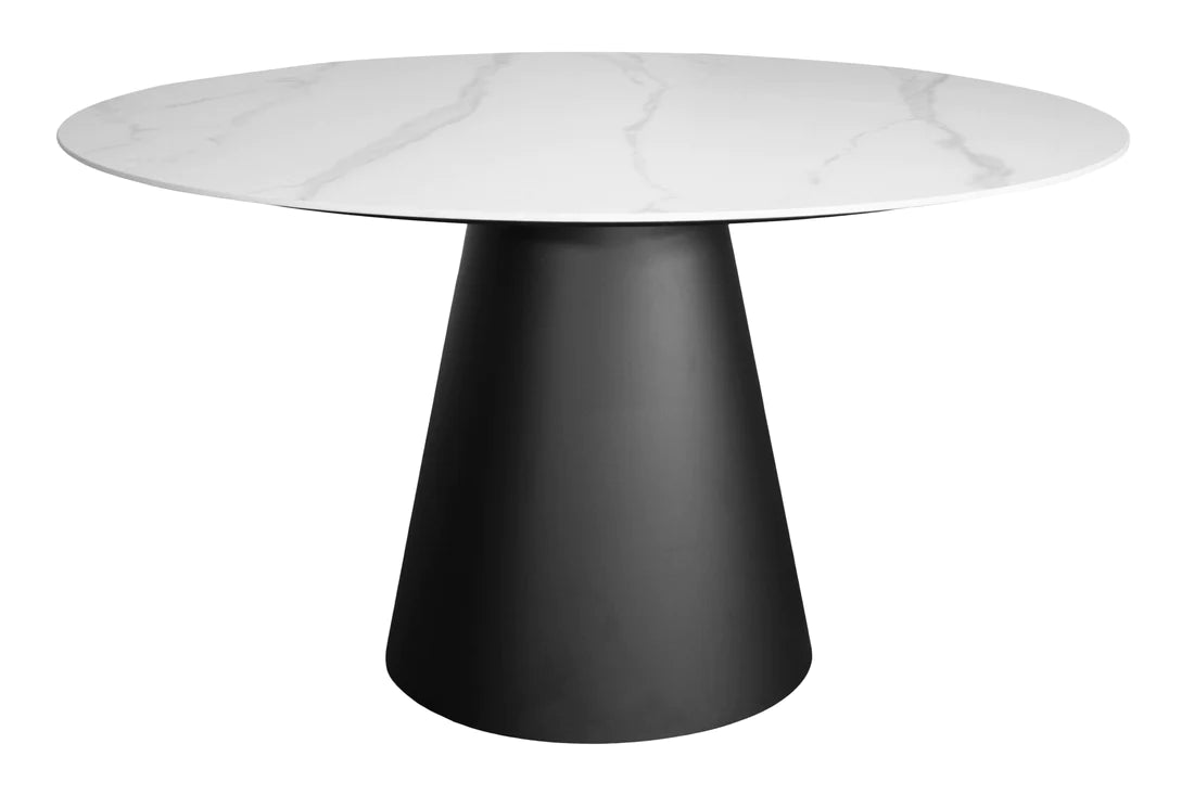 Manhattan Round Dining Table - Stone - 1350