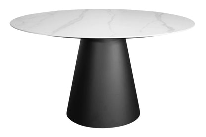 Manhattan Round Dining Table - Stone - 1350