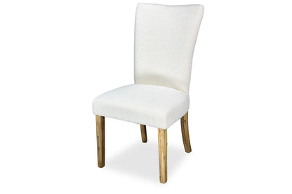 Waterloo Dining Chair - Antique Oak & Boucle