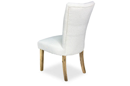 Waterloo Dining Chair - Antique Oak & Boucle