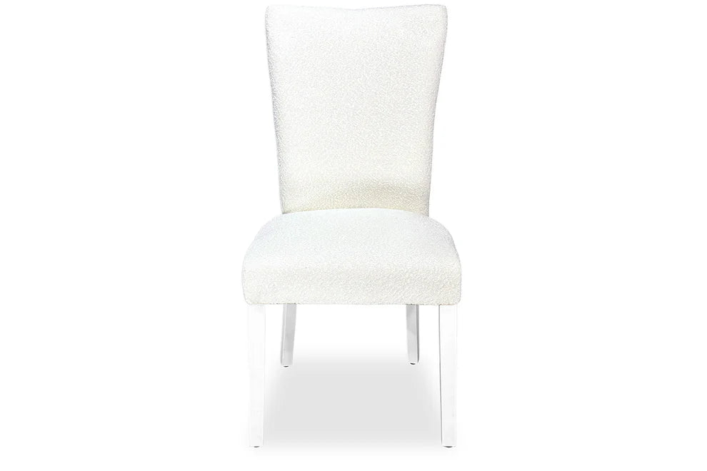 Waterloo Dining Chair - White Hamptons & Boucle