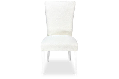 Waterloo Dining Chair - White Hamptons & Boucle