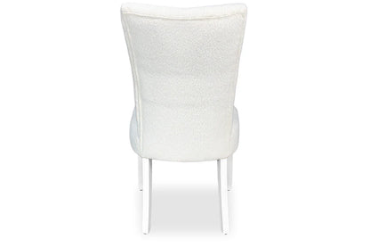 Waterloo Dining Chair - White Hamptons & Boucle