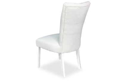 Waterloo Dining Chair - White Hamptons & Boucle