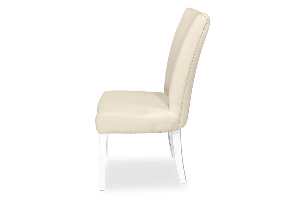 Waterloo Dining Chair - White Hamptons & Natural