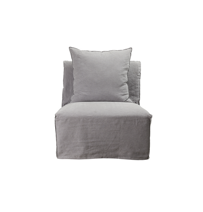 Whitsunday Linen Armless Chair Cover