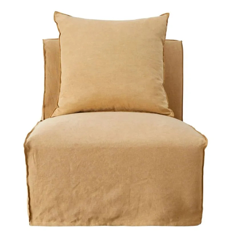 Whitsunday Linen Armless Chair Cover