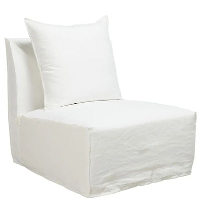 Whitsunday Linen Armless Chair Cover