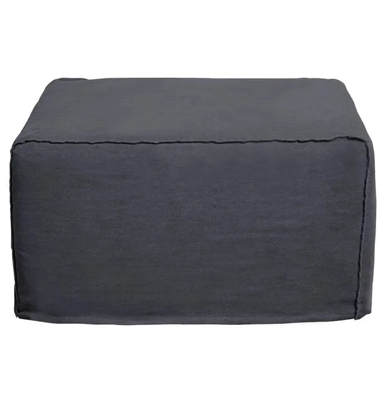 Whitsunday Linen Small Ottoman