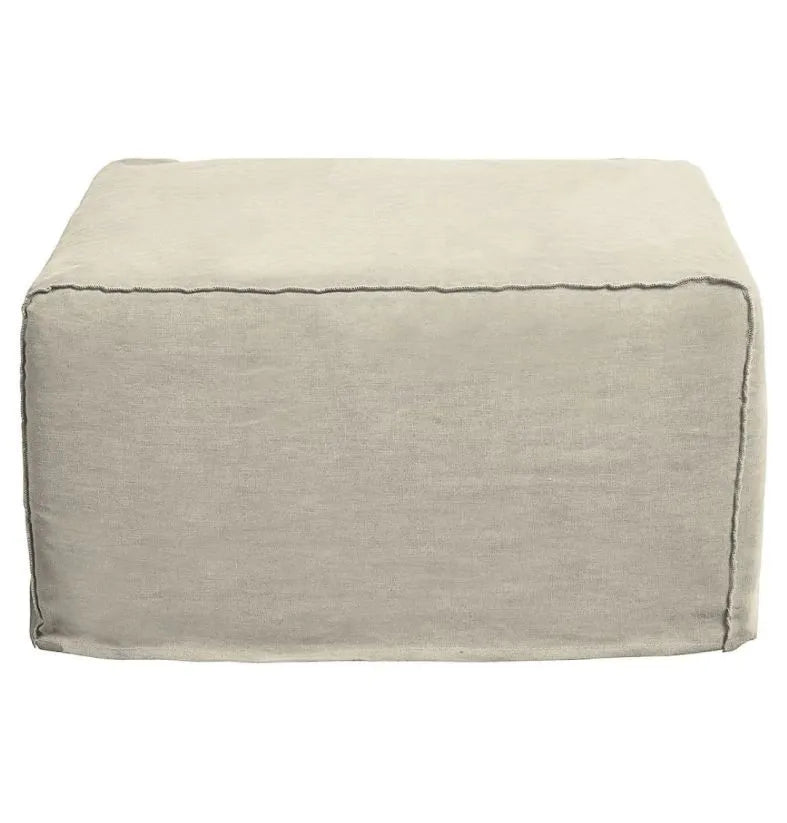 Whitsunday Linen Small Ottoman