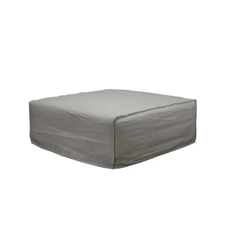 Whitsunday Linen Large Ottoman Cover