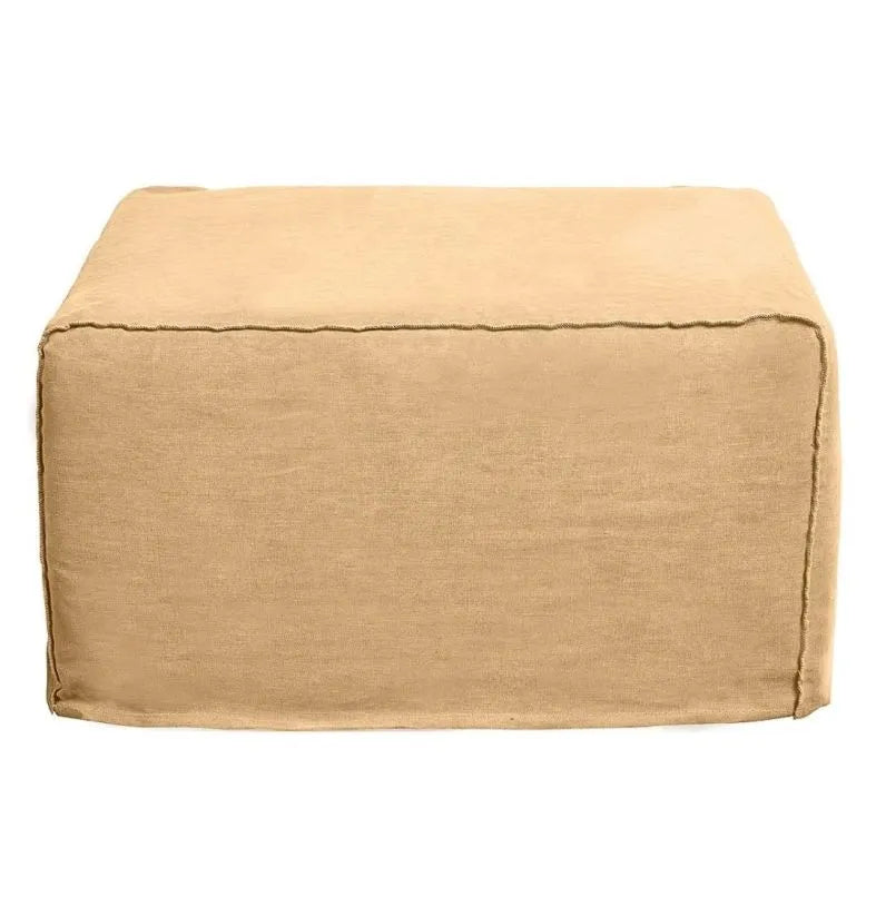 Whitsunday Linen Small Ottoman