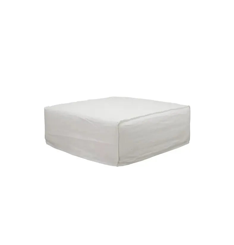 Whitsunday Linen Small Ottoman