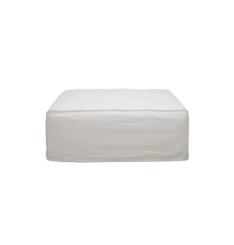 Whitsunday Linen Small Ottoman