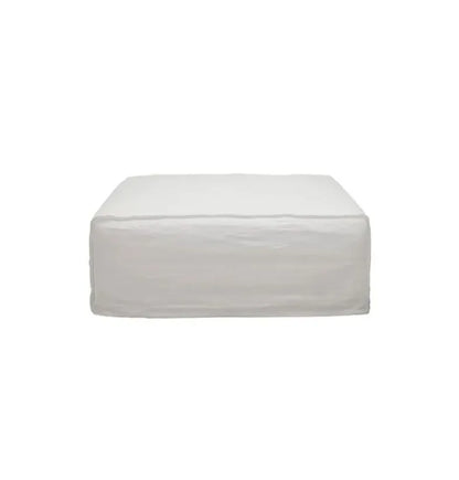 Whitsunday Linen Small Ottoman Cover