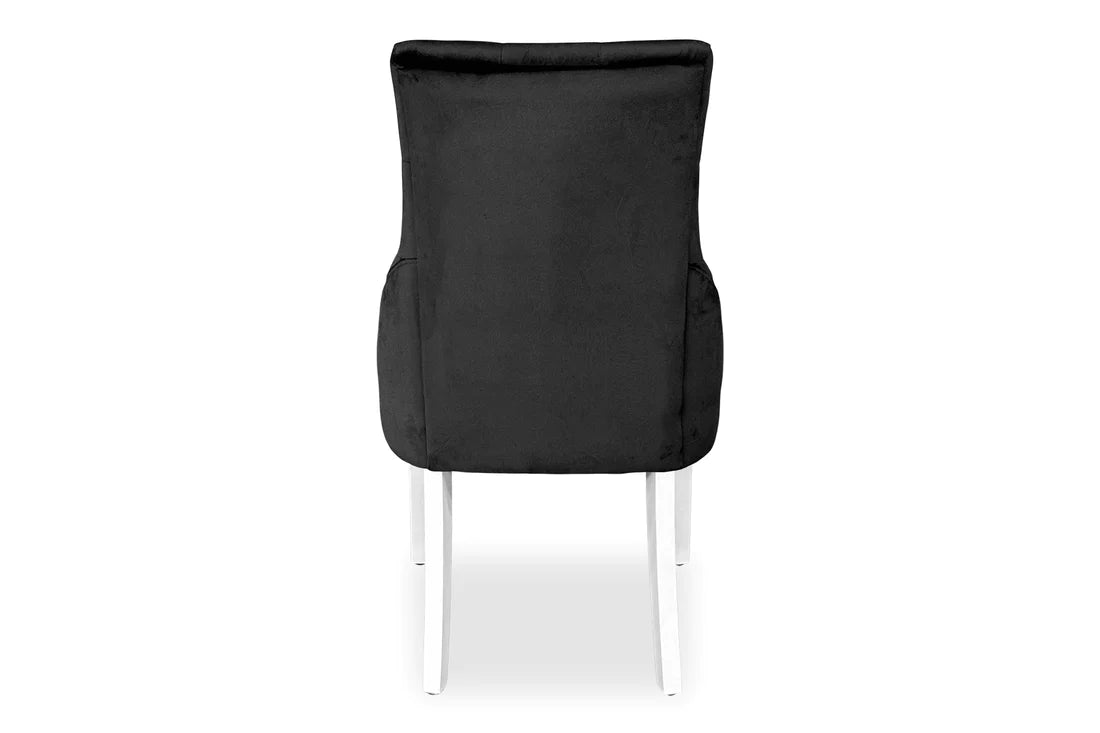 Chester Dining Chair - White Hamptons & Charcoal