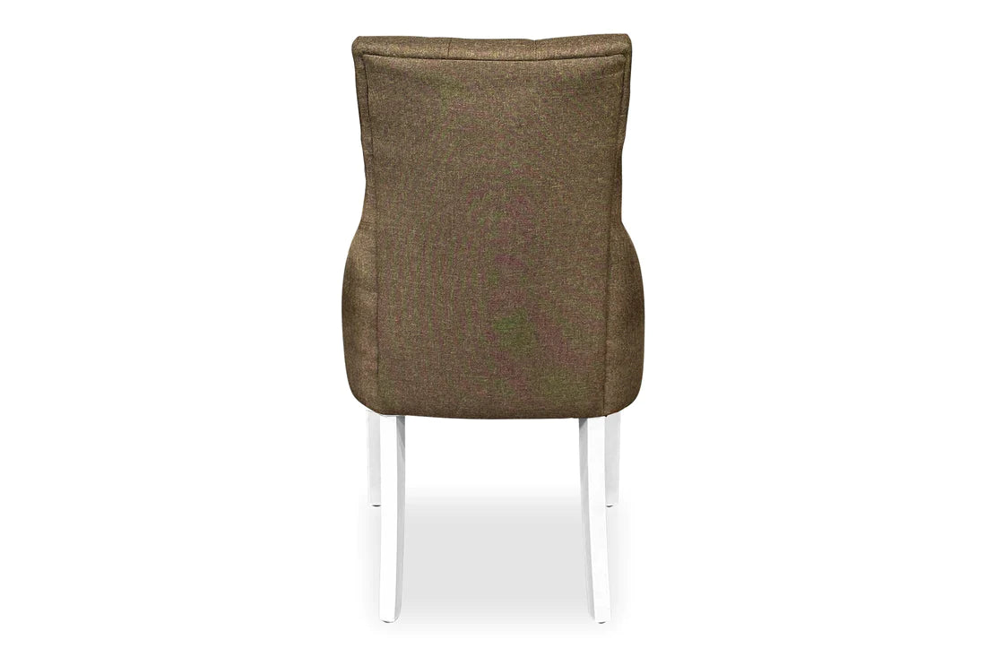 Chester Dining Chair - White Hamptons & Coffee