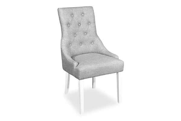 Chester Dining Chair - White Hamptons & Cement