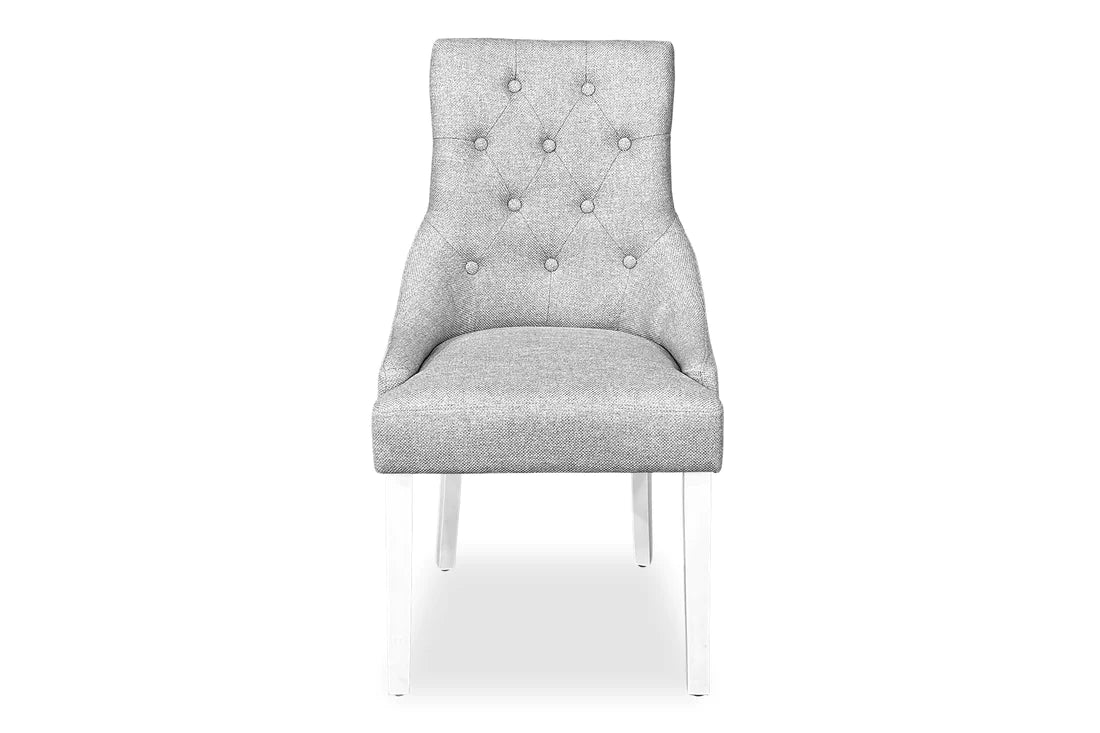 Chester Dining Chair - White Hamptons & Cement