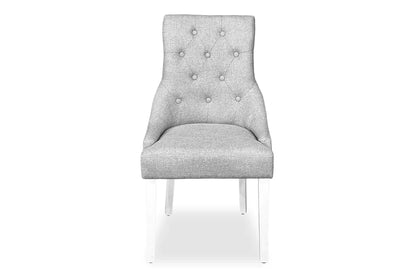 Chester Dining Chair - White Hamptons & Cement