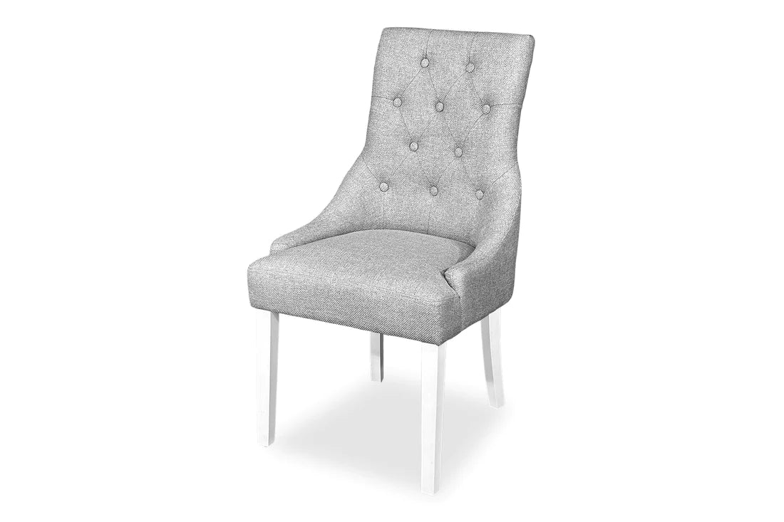 Chester Dining Chair - White Hamptons & Cement