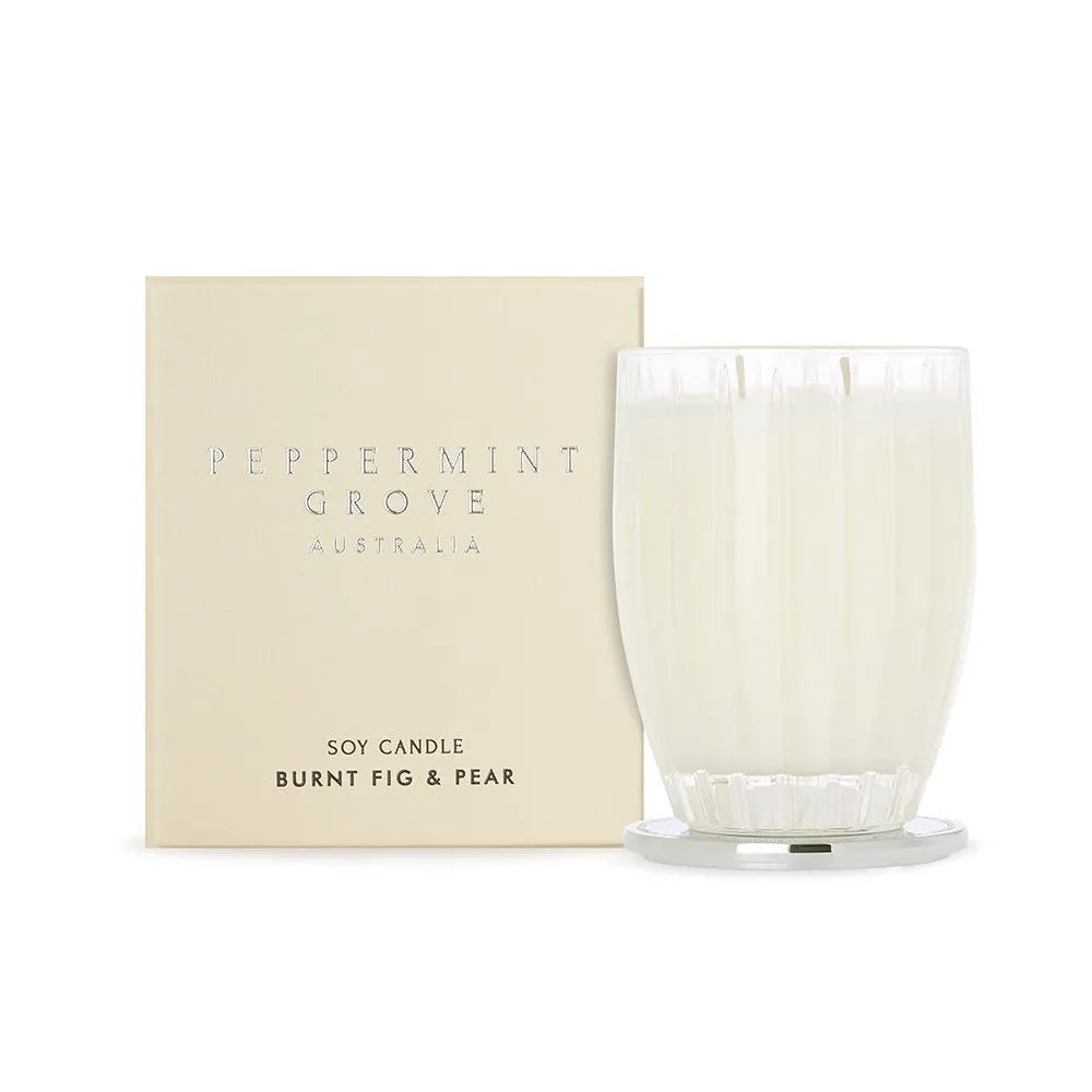 Peppermint Grove - Burnt Fig And Pear Soy Candle 370g