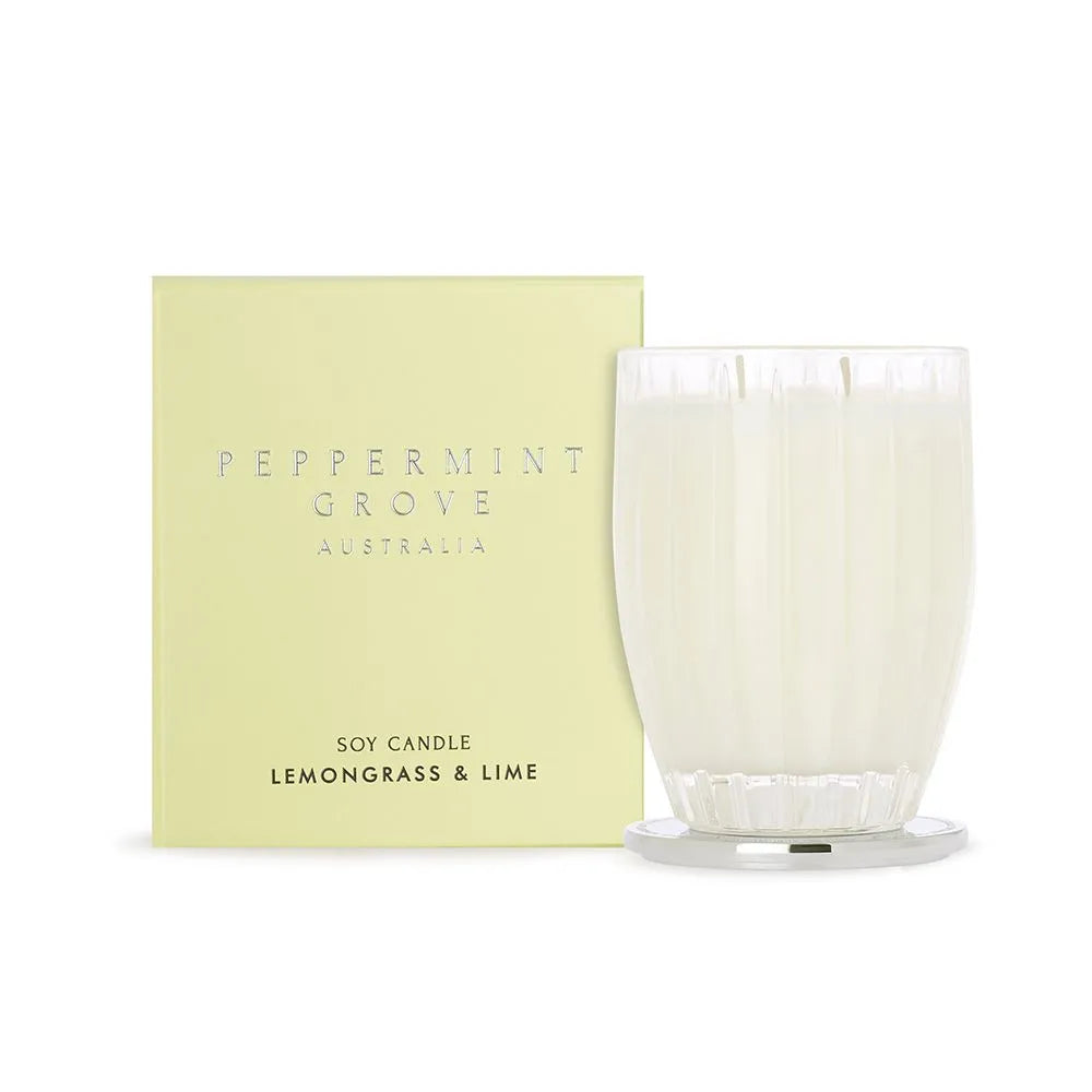 Peppermint Grove - Lemongrass And Lime Soy Candle 370g