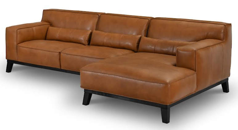 Napoli Chaise Sofa - Vintage Tan